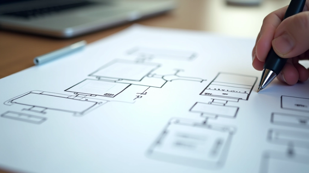Technical blueprint showing server load balancing architecture with distributed game servers handling player connections